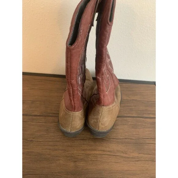 COCONUTS by Matisse GAUCHO Red and Tan Cowboy Western Boots Women's SZ 7 - Picture 4 of 6